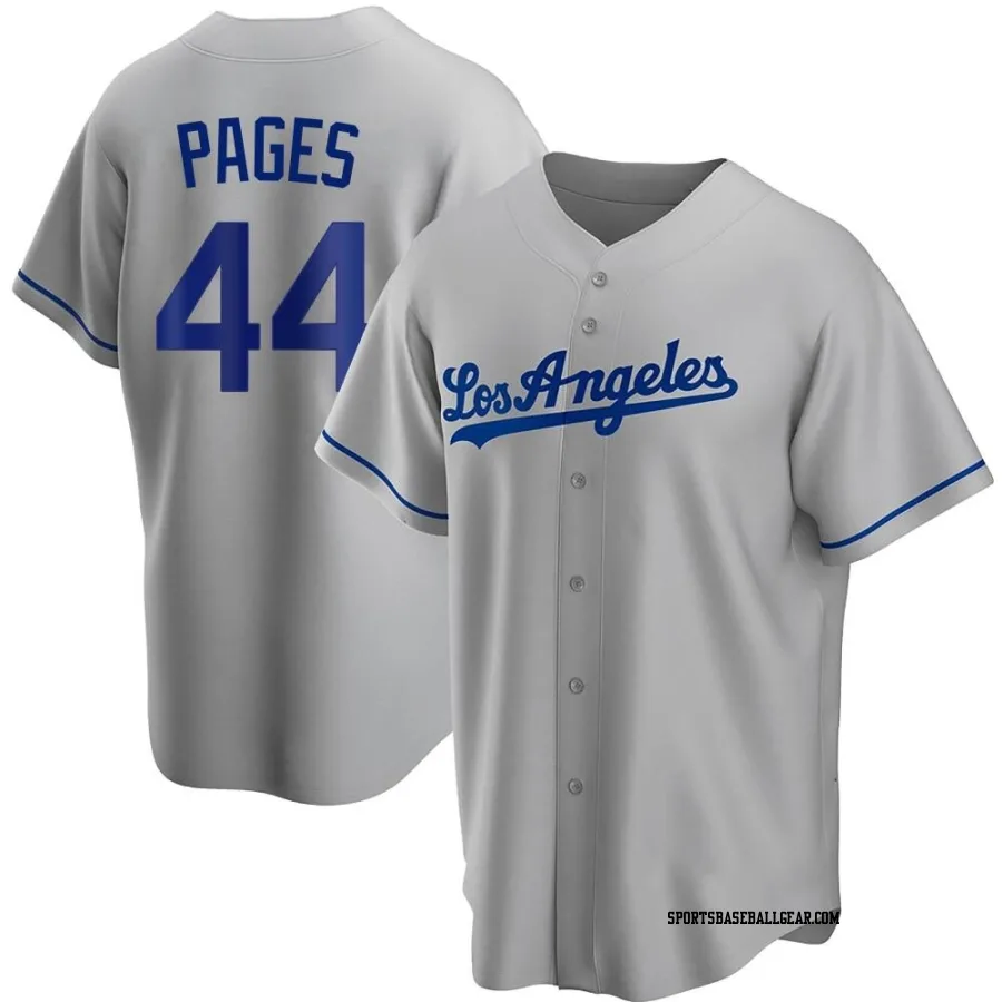 Andy Pages Men's Los Angeles Dodgers Gray Replica Road Jersey