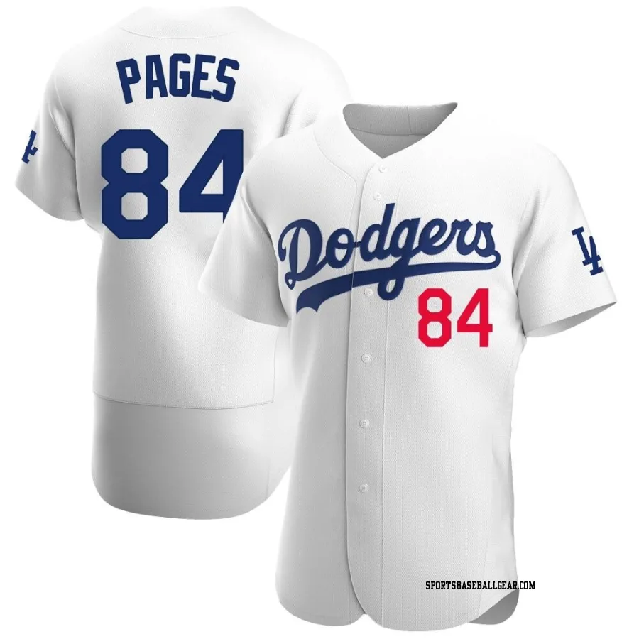 Andy Pages Men's Los Angeles Dodgers White Authentic Home Jersey