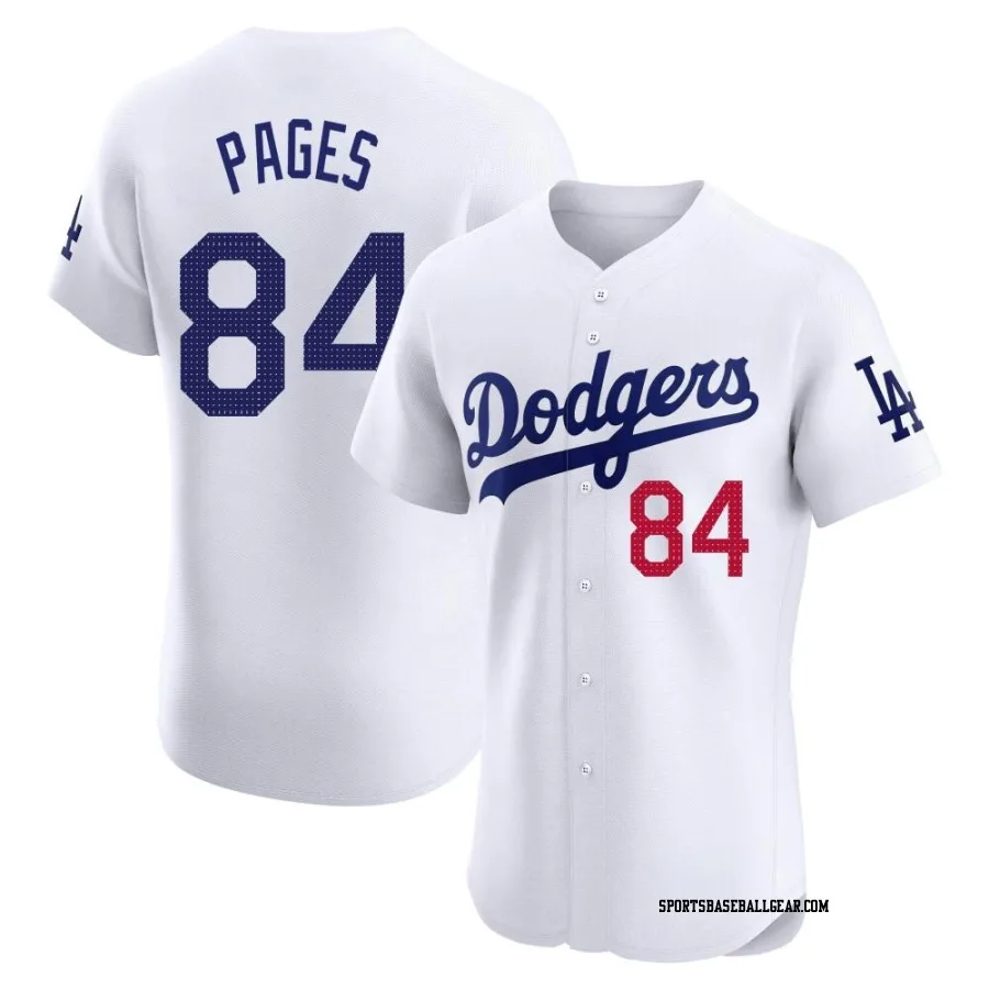 Andy Pages Men's Los Angeles Dodgers White Elite Home Jersey