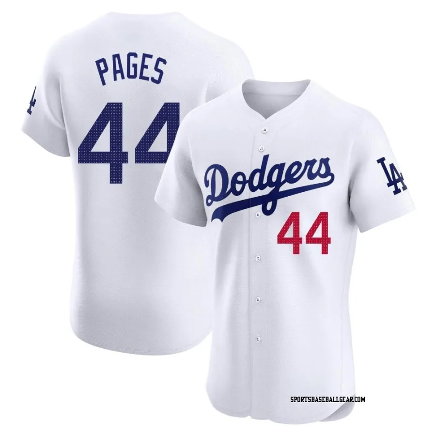 Andy Pages Men's Los Angeles Dodgers White Elite Home Jersey