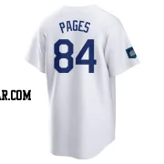 Andy Pages Men's Los Angeles Dodgers White Replica 2024 World Tour Seoul Series Home Jersey