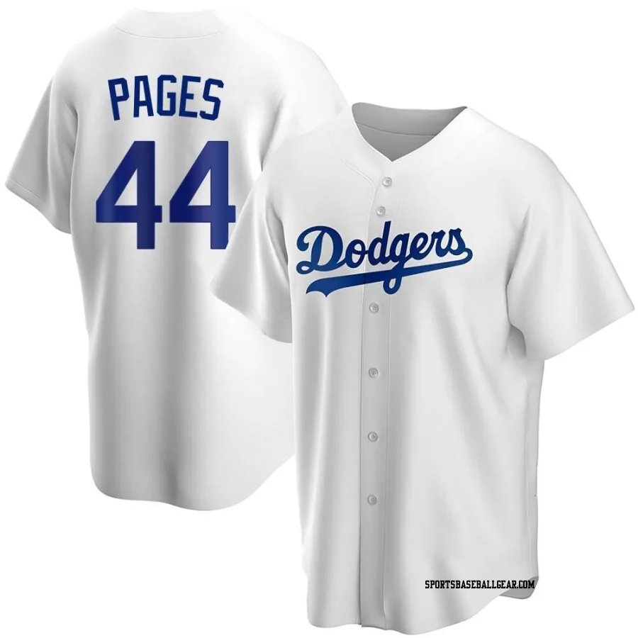 Andy Pages Men's Los Angeles Dodgers White Replica Home Jersey