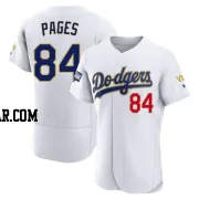 Andy Pages Men's Los Angeles Dodgers White/Gold Authentic 2021 Gold Program Player Jersey