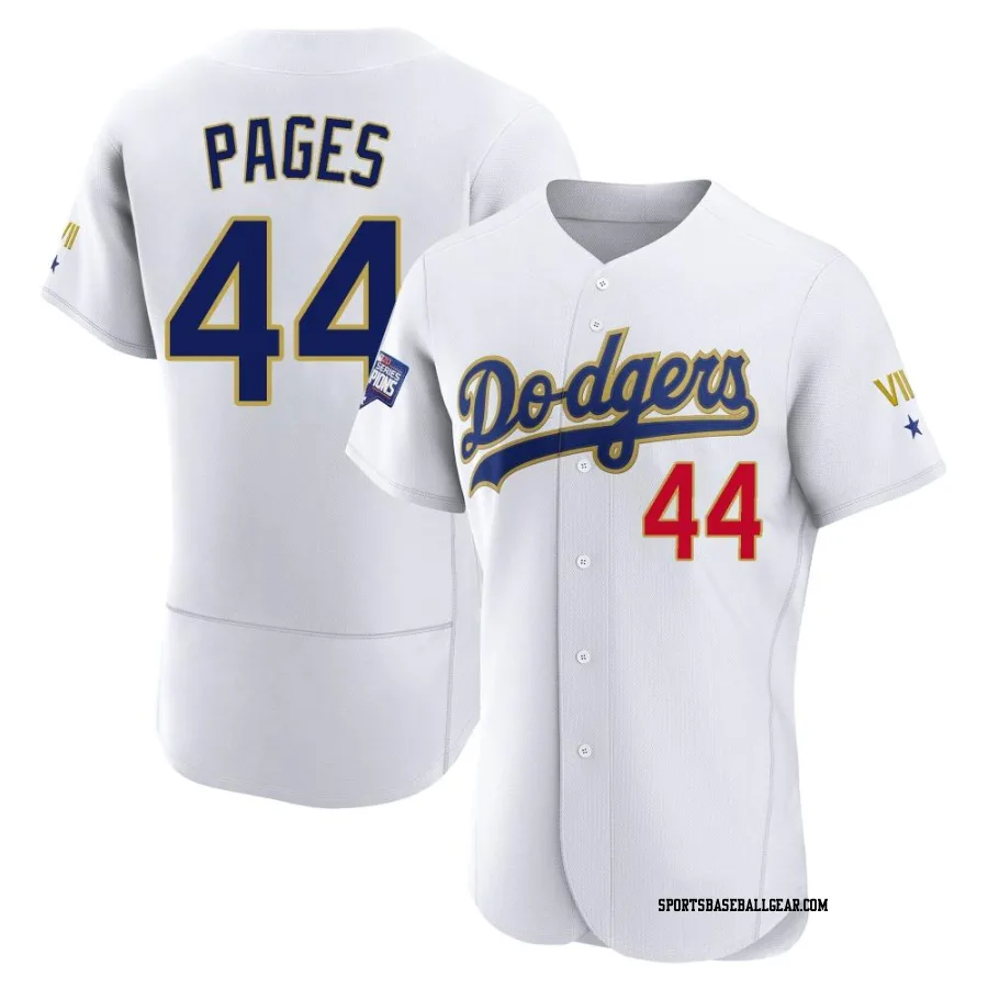 Andy Pages Men's Los Angeles Dodgers White/Gold Authentic 2021 Gold Program Player Jersey