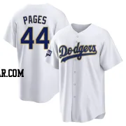 Andy Pages Men's Los Angeles Dodgers White/Gold Replica 2021 Gold Program Player Jersey