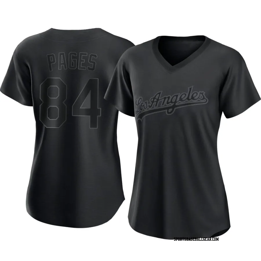 Andy Pages Women's Los Angeles Dodgers Black Authentic Pitch Fashion Jersey