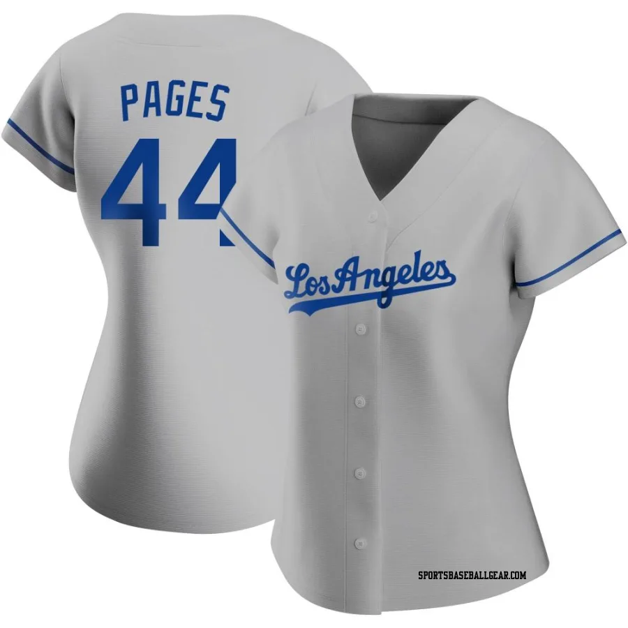 Andy Pages Women's Los Angeles Dodgers Gray Authentic Road Jersey