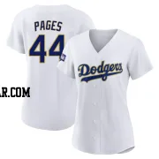 Andy Pages Women's Los Angeles Dodgers White/Gold Authentic 2021 Gold Program Player Jersey