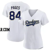 Andy Pages Women's Los Angeles Dodgers White/Gold Replica 2021 Gold Program Player Jersey