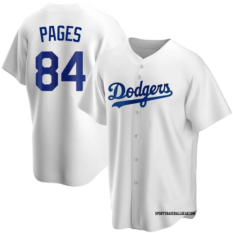 Andy Pages Youth Los Angeles Dodgers White Replica Home Jersey