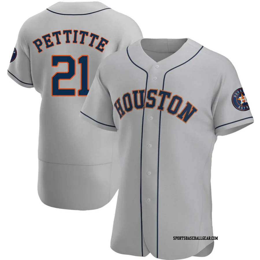 Andy Pettitte Men's Houston Astros Gray Authentic Road Jersey