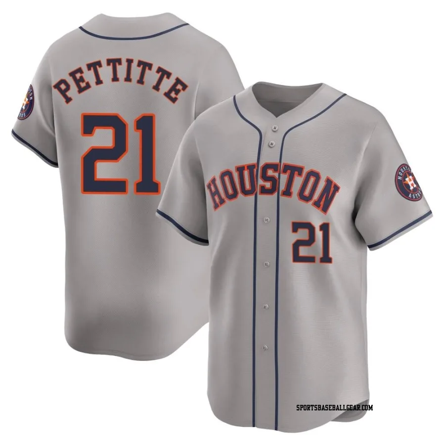 Andy Pettitte Men's Houston Astros Gray Limited Away Jersey