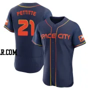 Andy Pettitte Men's Houston Astros Navy Authentic 2022 City Connect Jersey