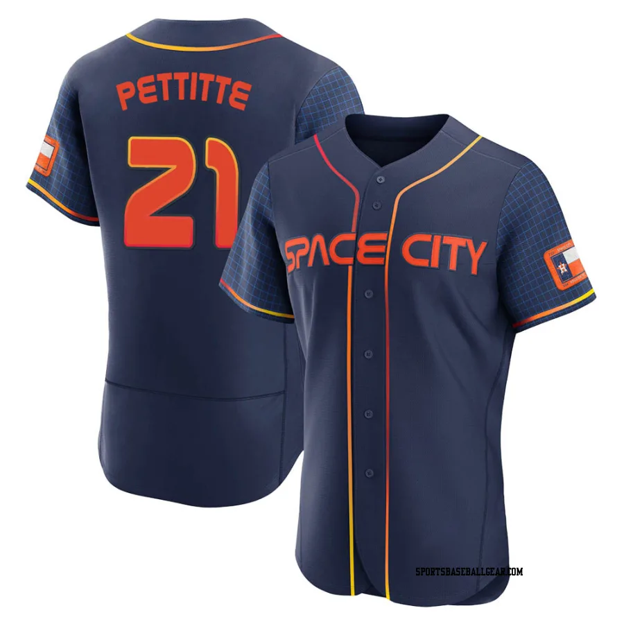 Andy Pettitte Men's Houston Astros Navy Authentic 2022 City Connect Jersey