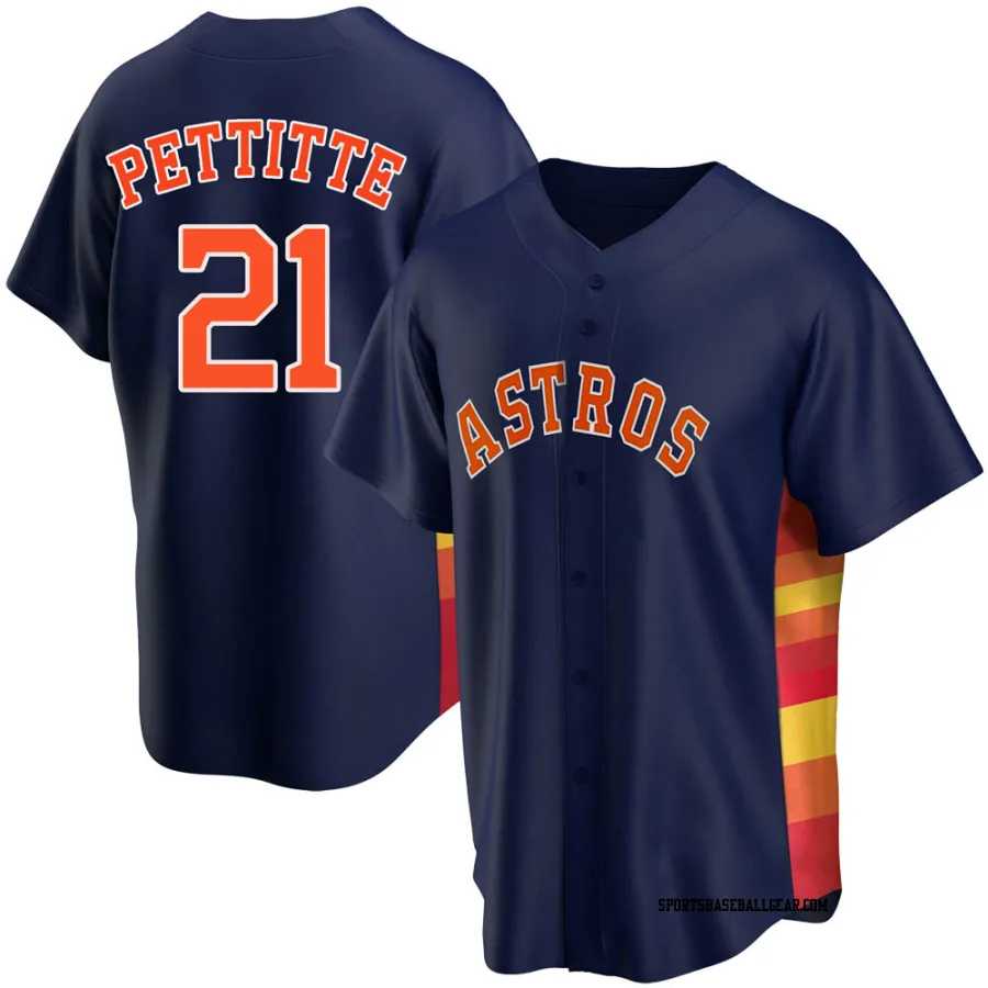 Andy Pettitte Men's Houston Astros Navy Replica Alternate Jersey