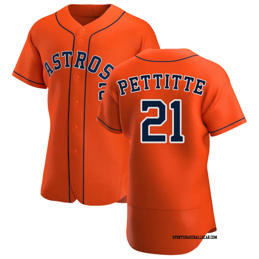 Andy Pettitte Men's Houston Astros Orange Authentic Alternate Jersey