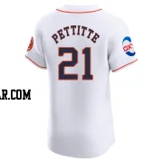 Andy Pettitte Men's Houston Astros White Elite Home Patch Jersey