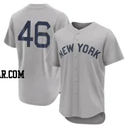 Andy Pettitte Men's New York Yankees Gray Authentic 2021 Field of Dreams Jersey