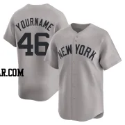 Andy Pettitte Men's New York Yankees Gray Limited Away Jersey