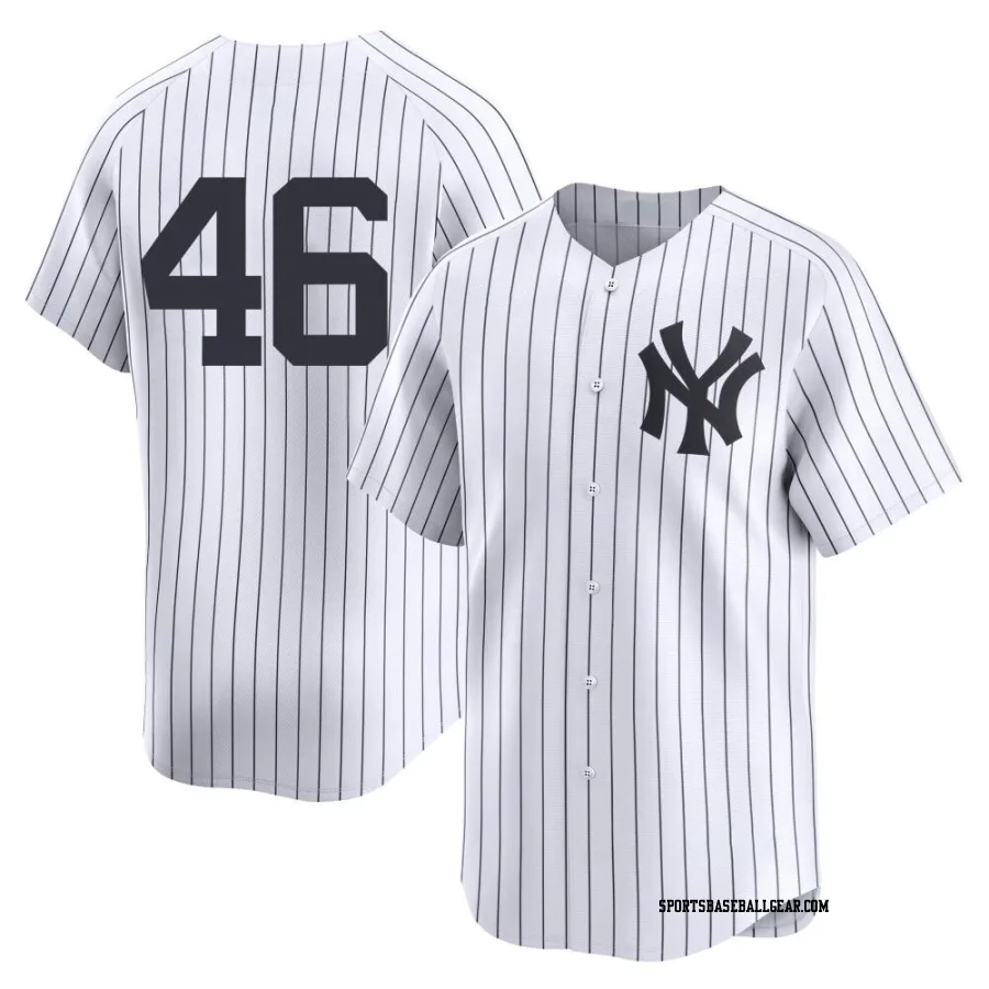 Andy Pettitte Men's New York Yankees White Limited Yankee Home 2nd Jersey