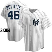 Andy Pettitte Men's New York Yankees White Replica Home Jersey