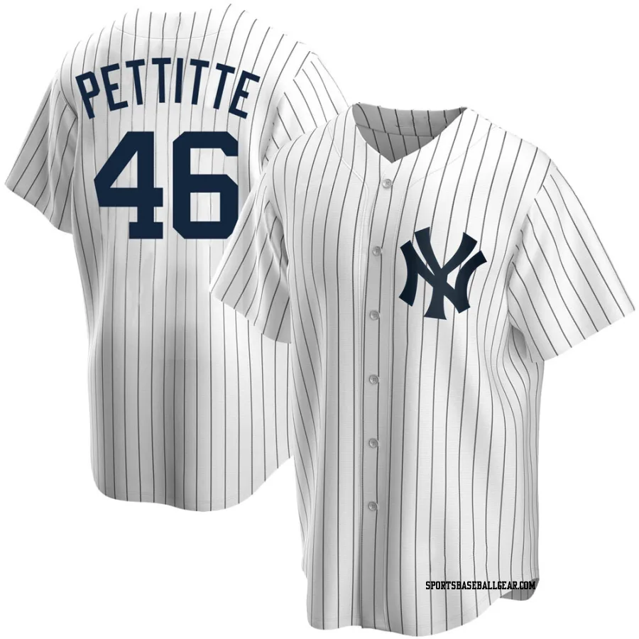 Andy Pettitte Men's New York Yankees White Replica Home Jersey