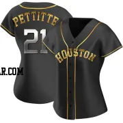 Andy Pettitte Women's Houston Astros Black Golden Replica Alternate Jersey