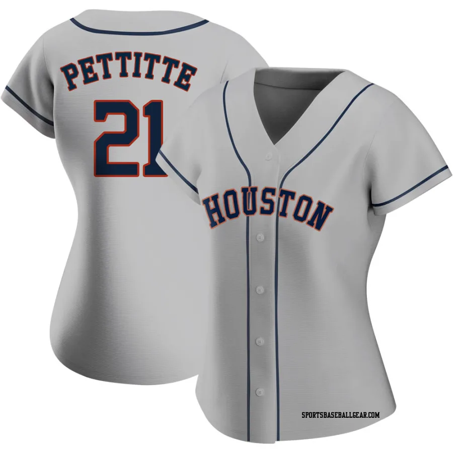 Andy Pettitte Women's Houston Astros Gray Authentic Road 2020 Jersey