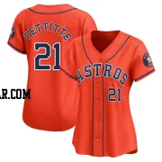 Andy Pettitte Women's Houston Astros Orange Limited Alternate Jersey