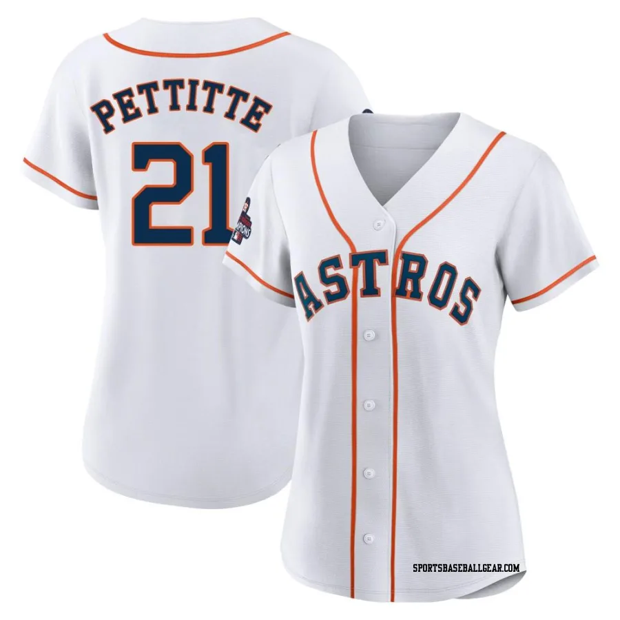 Andy Pettitte Women's Houston Astros White Authentic 2022 World Series Champions Home Jersey