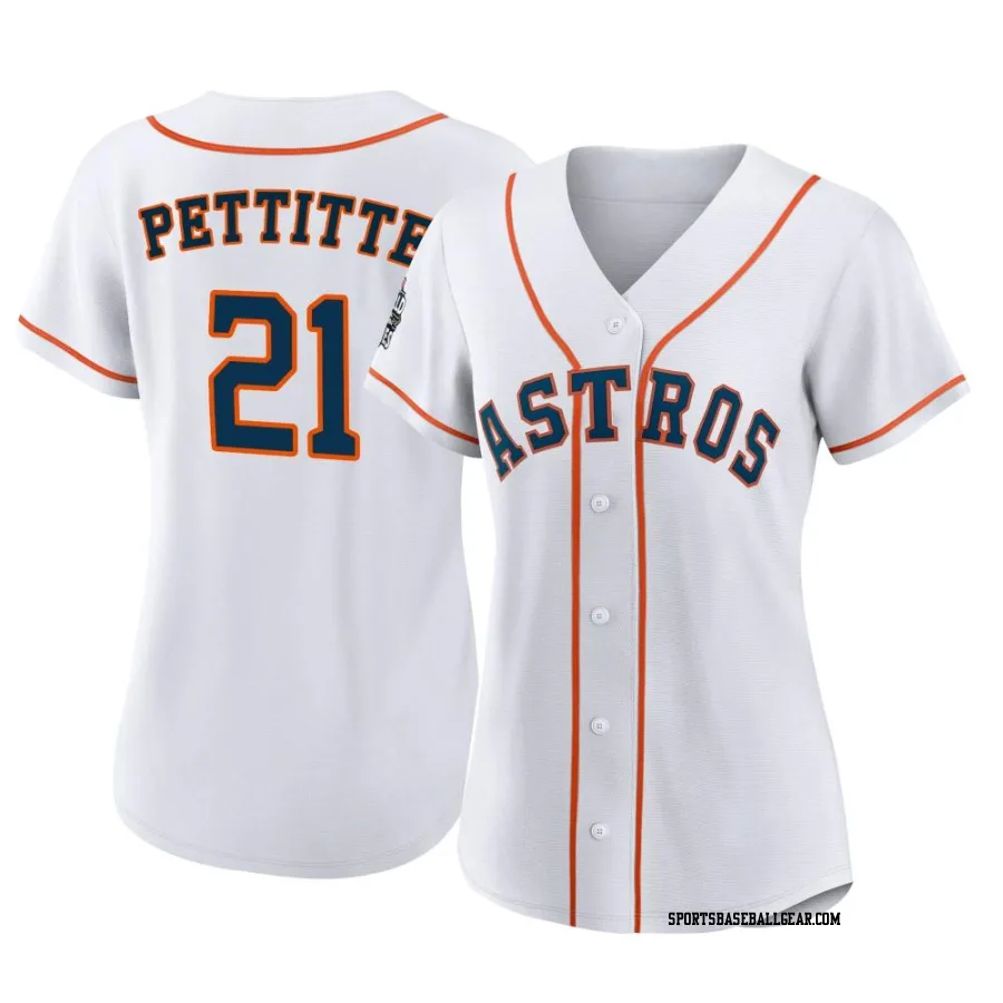 Andy Pettitte Women's Houston Astros White Authentic 2022 World Series Home Jersey