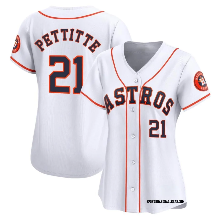 Andy Pettitte Women's Houston Astros White Limited Home Jersey