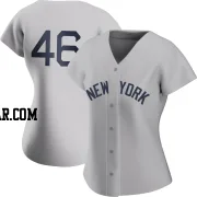 Andy Pettitte Women's New York Yankees Gray Authentic 2021 Field of Dreams Jersey