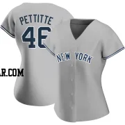 Andy Pettitte Women's New York Yankees Gray Authentic Road Name Jersey