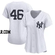 Andy Pettitte Women's New York Yankees White Limited Yankee Home 2nd Jersey