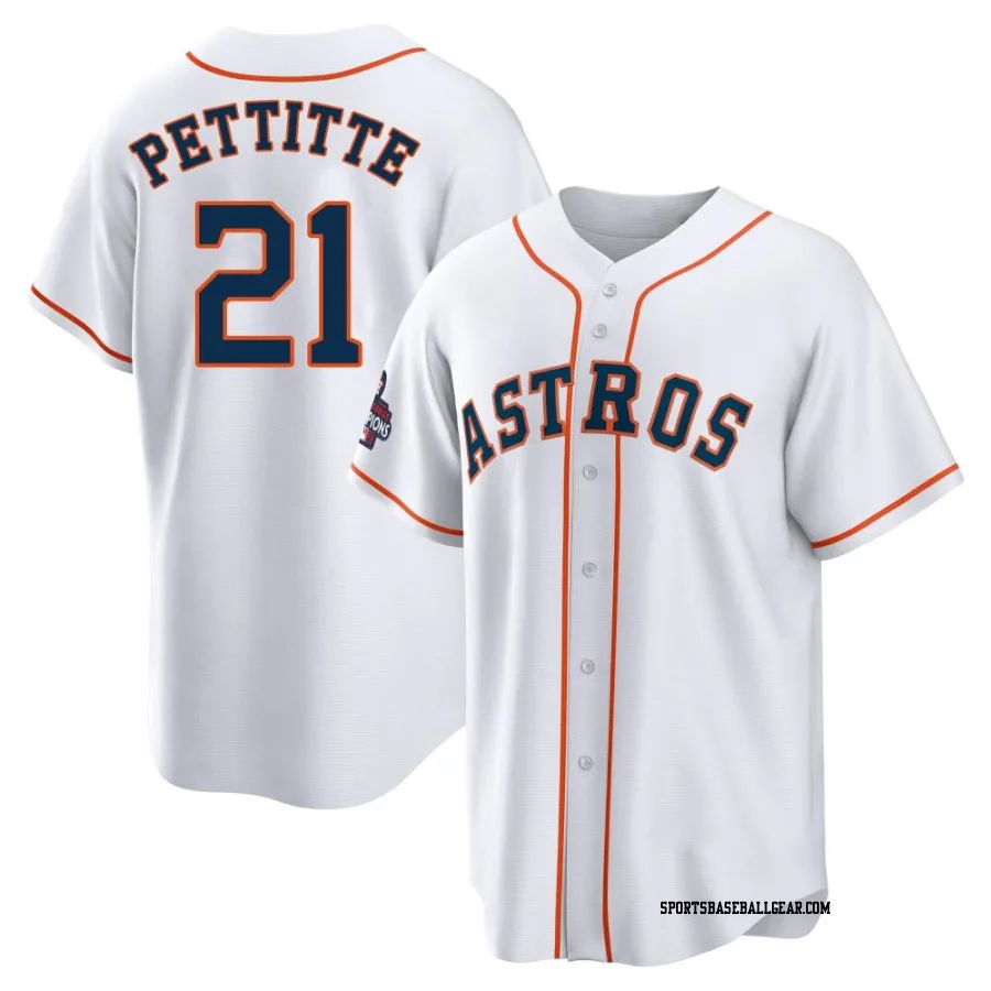 Andy Pettitte Youth Houston Astros White Replica 2022 World Series Champions Home Jersey