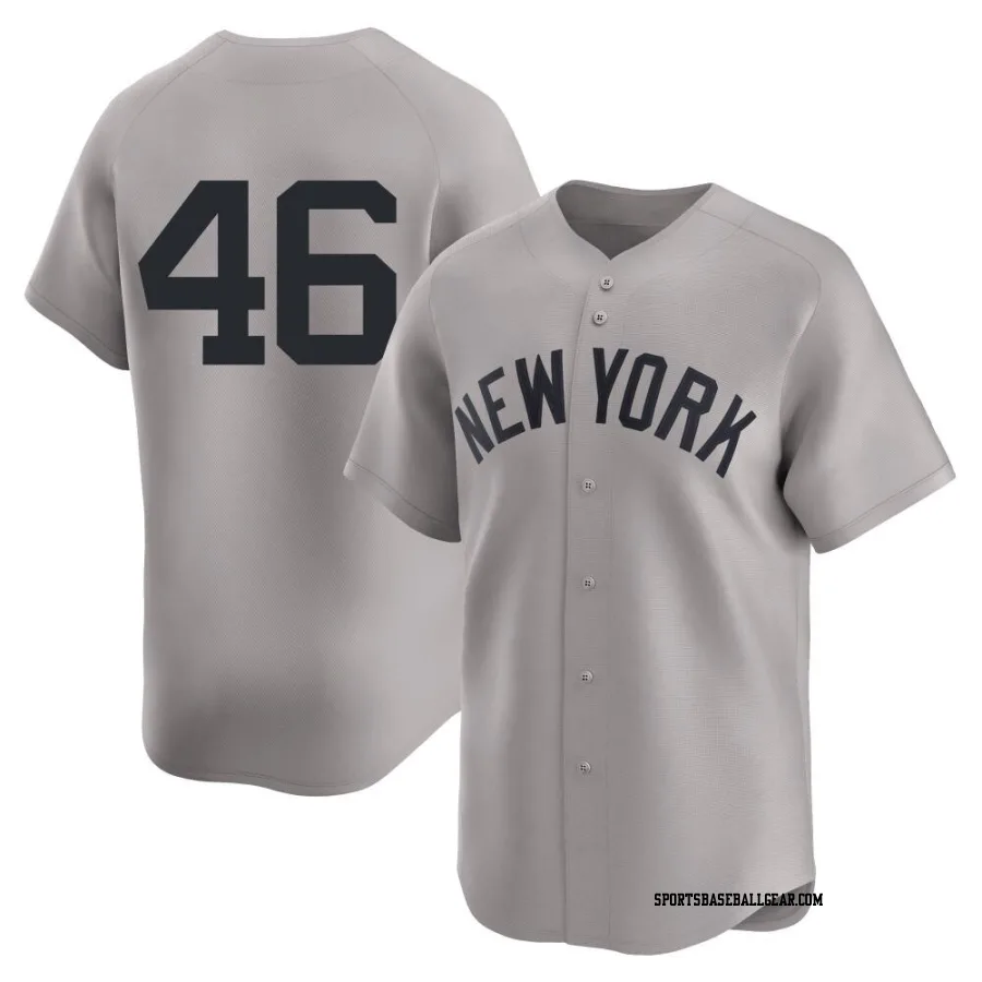 Andy Pettitte Youth New York Yankees Gray Limited Away 2nd Jersey