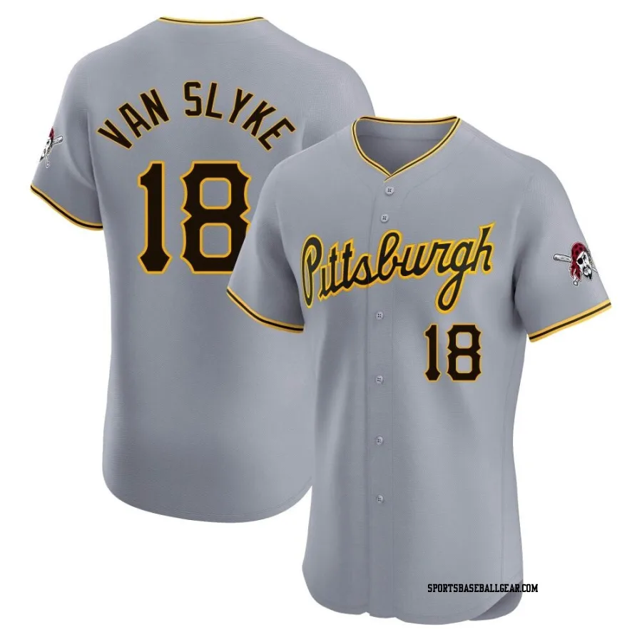 Andy Van Slyke Men's Pittsburgh Pirates Gray Elite Road Jersey