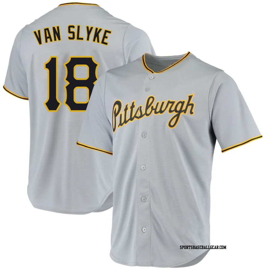 Andy Van Slyke Men's Pittsburgh Pirates Gray Replica Road Jersey