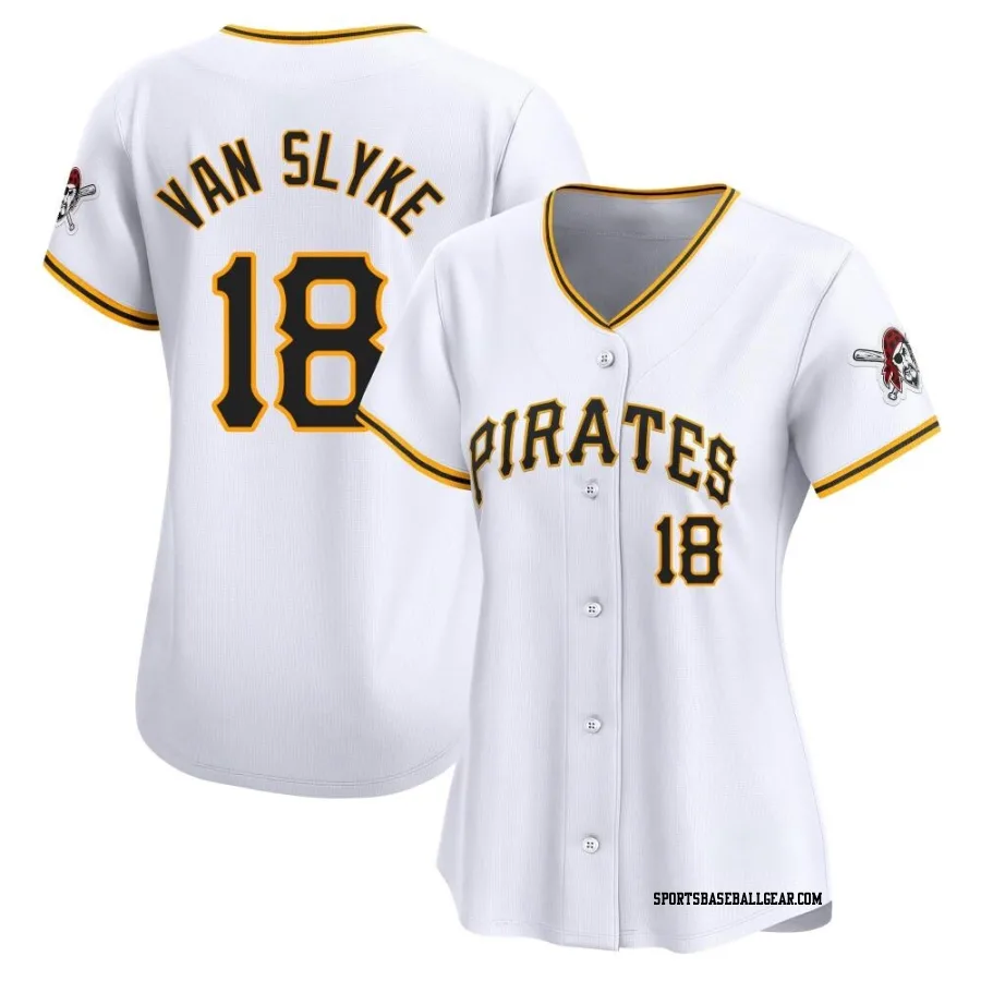 Andy Van Slyke Women's Pittsburgh Pirates White Limited Home Jersey