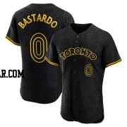 Angel Bastardo Men's Toronto Blue Jays Black Authentic Snake Skin City Jersey