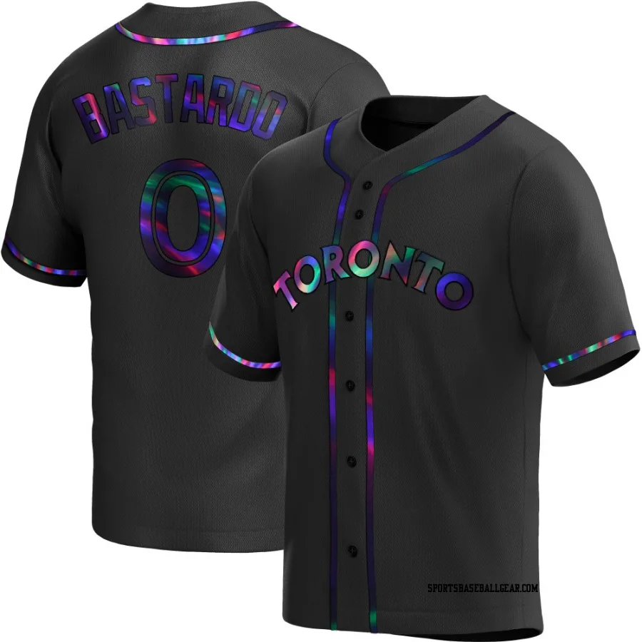 Angel Bastardo Men's Toronto Blue Jays Black Holographic Replica Alternate Jersey