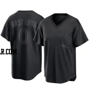 Angel Bastardo Men's Toronto Blue Jays Black Replica Pitch Fashion Jersey