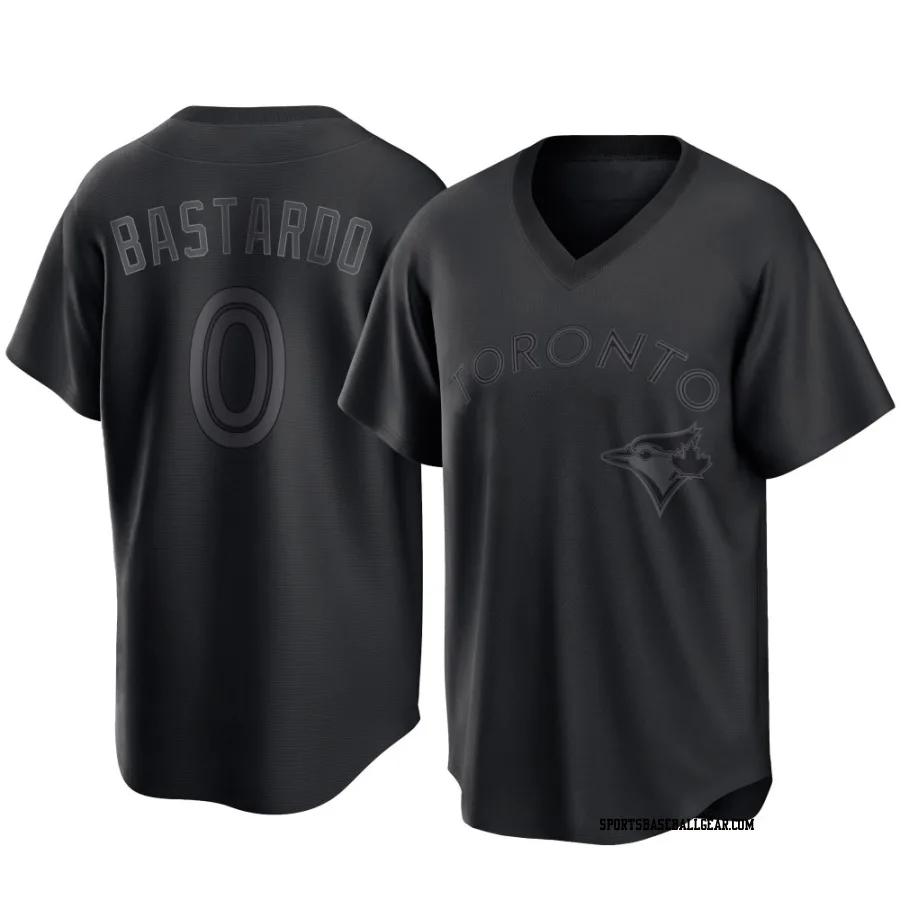 Angel Bastardo Men's Toronto Blue Jays Black Replica Pitch Fashion Jersey