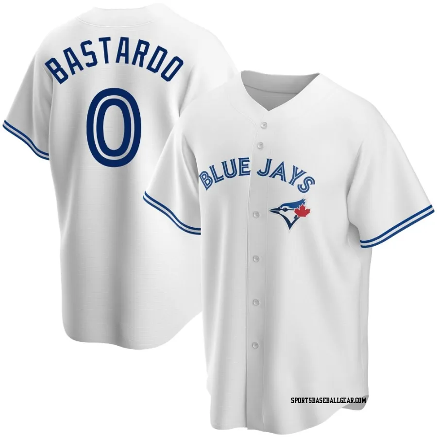 Angel Bastardo Men's Toronto Blue Jays White Replica Home Jersey