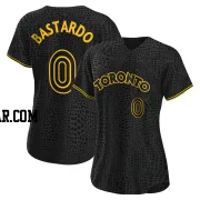 Angel Bastardo Women's Toronto Blue Jays Black Authentic Snake Skin City Jersey