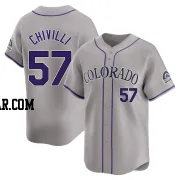 Angel Chivilli Men's Colorado Rockies Gray Limited Road Jersey