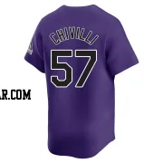 Angel Chivilli Men's Colorado Rockies Purple Limited Alternate Jersey