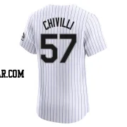 Angel Chivilli Men's Colorado Rockies White Elite Home Jersey