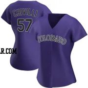 Angel Chivilli Women's Colorado Rockies Purple Authentic Alternate Jersey